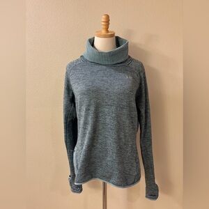 Nike Dri-Fit Sage Green Cowl Neck Active Pullover w/ Pockets & Finger Covers